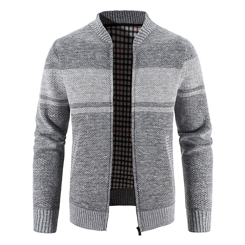 Herrar mode stickad jacka med strukturerad design Mirla-Eva Jonsson