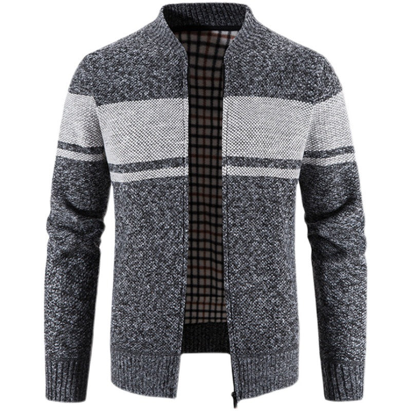 Herrar mode stickad jacka med strukturerad design Mirla-Eva Jonsson