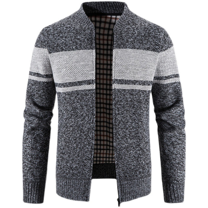 Herrar mode stickad jacka med strukturerad design Mirla-Eva Jonsson