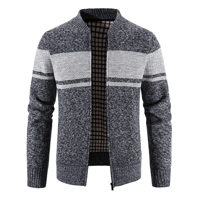 Herrar mode stickad jacka med strukturerad design Mirla-Eva Jonsson