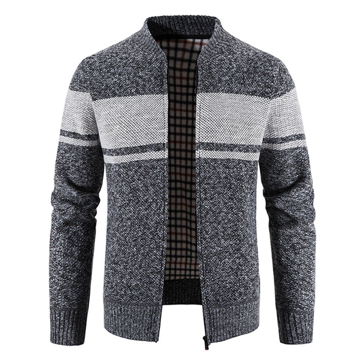 Herrar mode stickad jacka med strukturerad design Mirla-Eva Jonsson