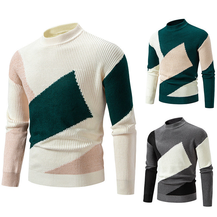 Herrar modemedveten rullarhalströja med modern grafisk design Mirla-Eva Jonsson