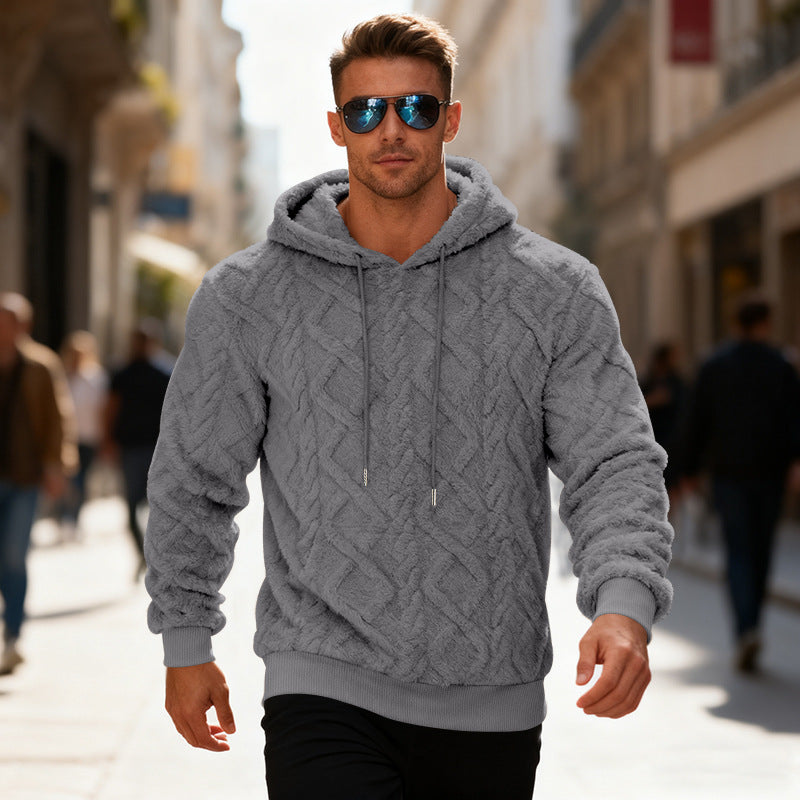 Herrar moderiktad hoodie med strukturerad design Mirla-Eva Jonsson