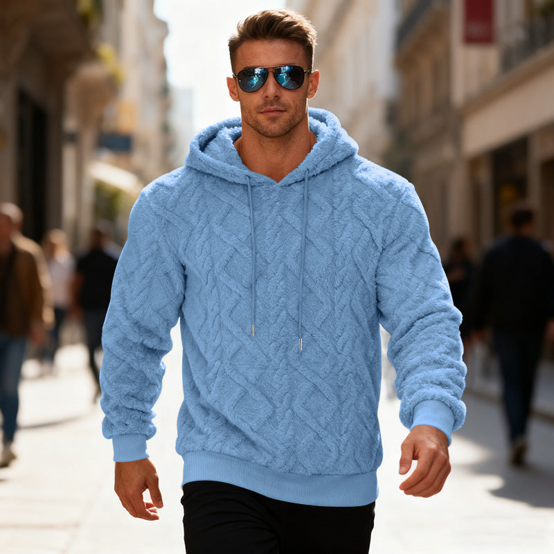 Herrar moderiktad hoodie med strukturerad design Mirla-Eva Jonsson