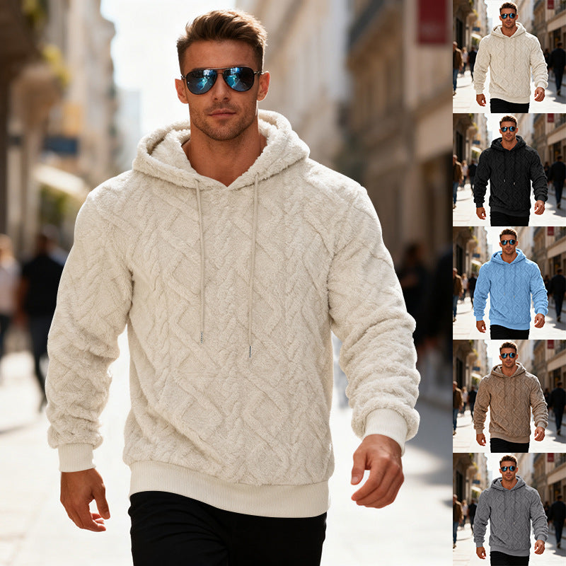 Herrar moderiktad hoodie med strukturerad design Mirla-Eva Jonsson