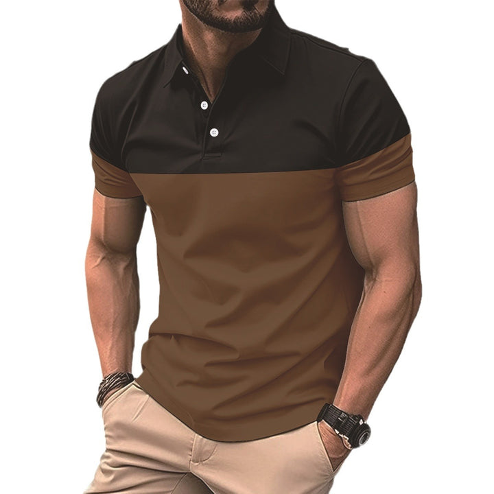 Herrar moderiktig polo med färgblockdesign Mirla-Eva Jonsson