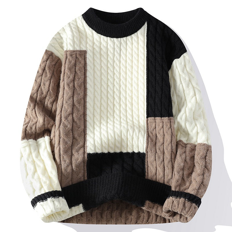Herrar moderiktig tröja i cable knit design Mirla-Eva Jonsson