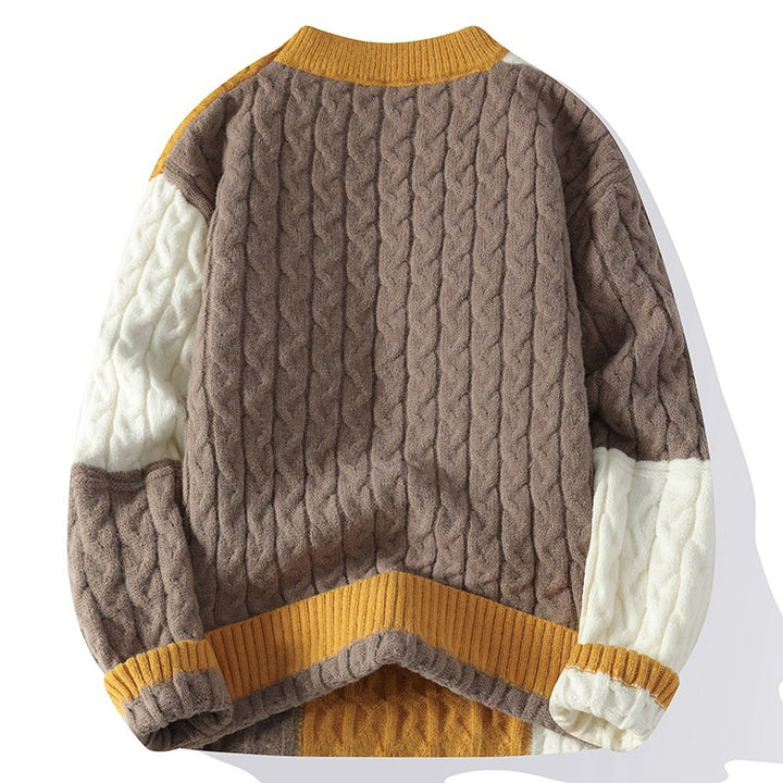 Herrar moderiktig tröja i cable knit design Mirla-Eva Jonsson