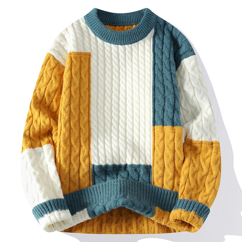 Herrar moderiktig tröja i cable knit design Mirla-Eva Jonsson