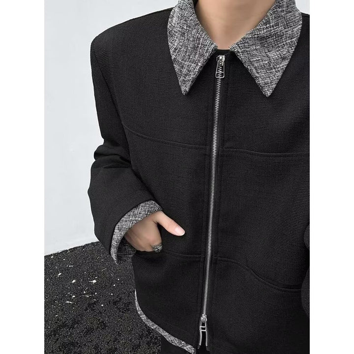 Herrar modern övergångsjacka med praktiska fickor och stilig krage Mirla-Eva Jonsson