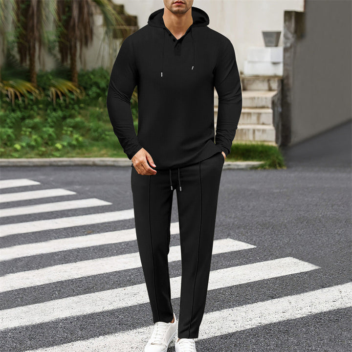 Herrar modernt hoodie-set med sportig passform och praktiska funktioner Mirla-Eva Jonsson