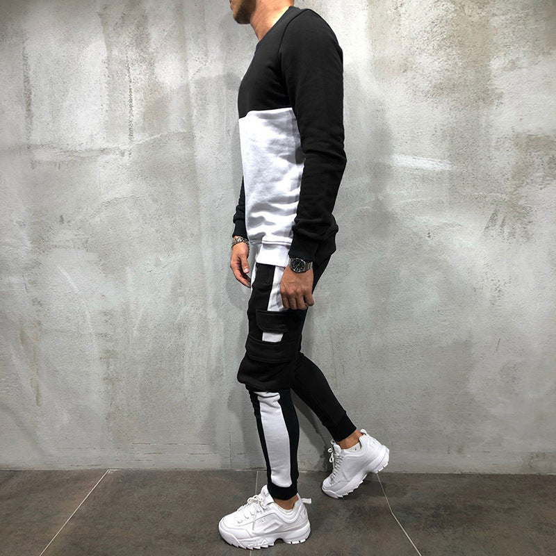 Herrar modernt sweatshirt- och joggingset med funktionella fickor Mirla-Eva Jonsson