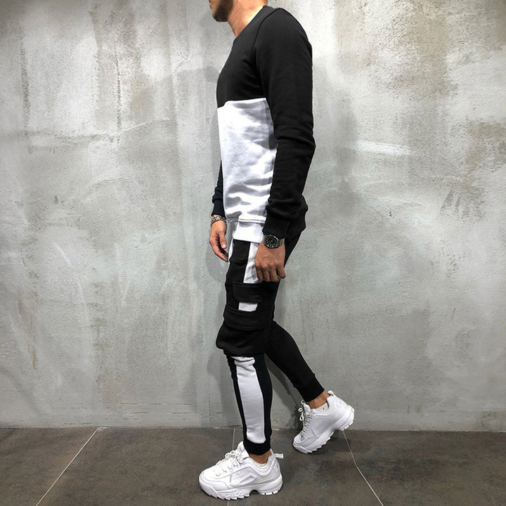 Herrar modernt sweatshirt- och joggingset med funktionella fickor Mirla-Eva Jonsson