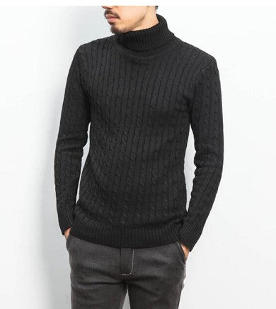 Herrar modet rullkragströja med strukturerad stickad look Mirla-Eva Jonsson