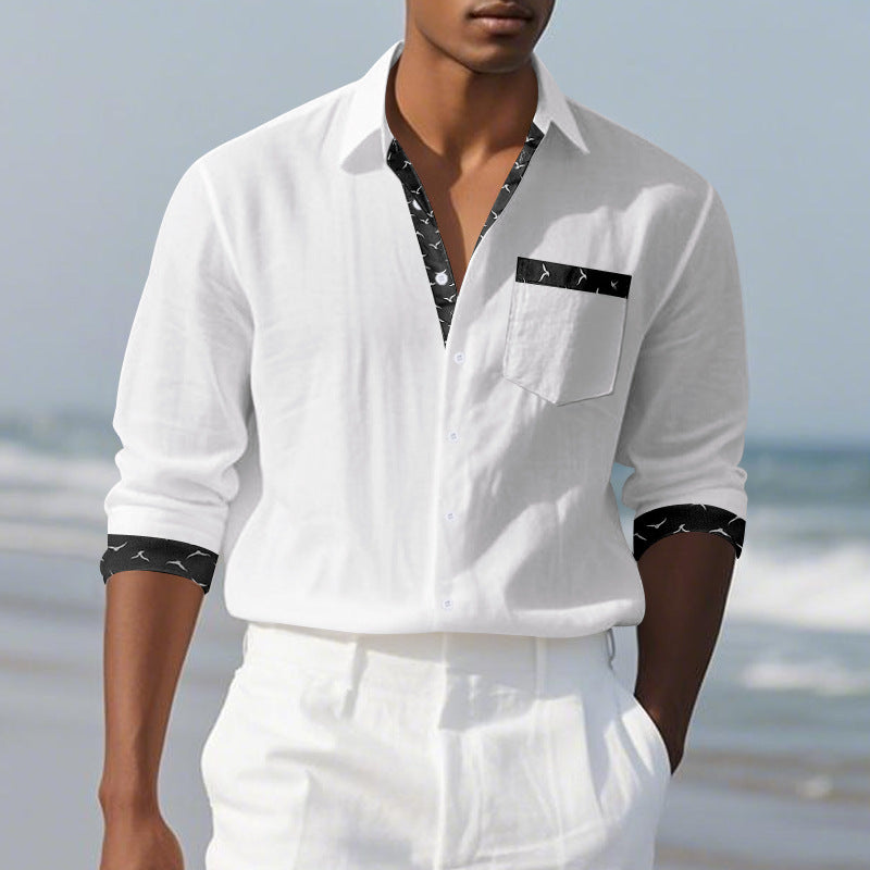 Herrar modetröja med lång ärm och kontrastdetaljer Eva Jonsson-Eva Jonsson