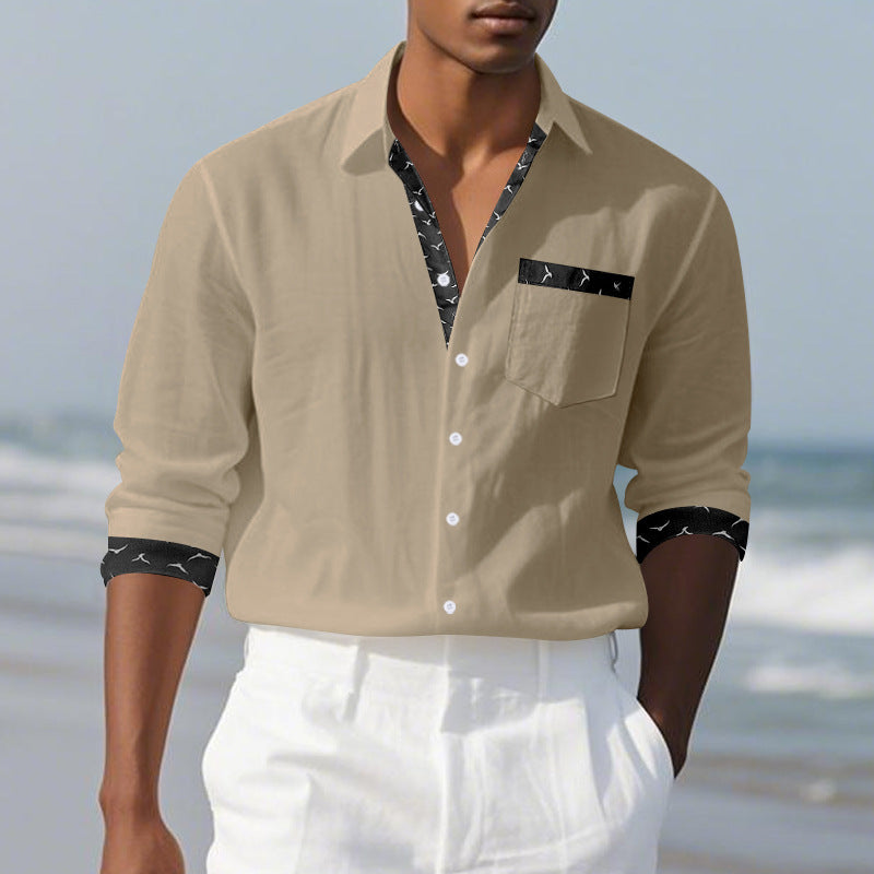 Herrar modetröja med lång ärm och kontrastdetaljer Eva Jonsson-Eva Jonsson