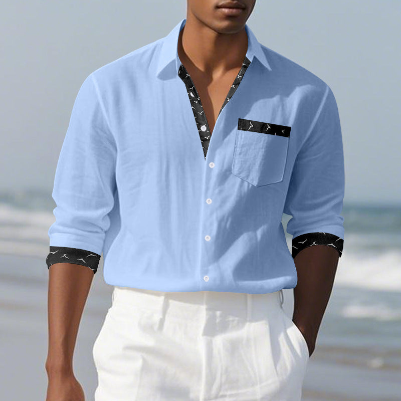 Herrar modetröja med lång ärm och kontrastdetaljer Eva Jonsson-Eva Jonsson