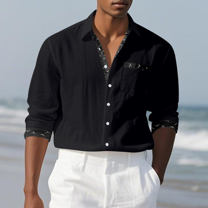 Herrar modetröja med lång ärm och kontrastdetaljer Eva Jonsson-Eva Jonsson