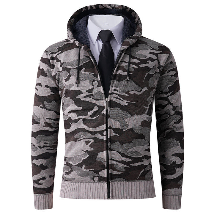 Herrar modisch hoodiejacka med stiligt camouflage-design Mirla-Eva Jonsson