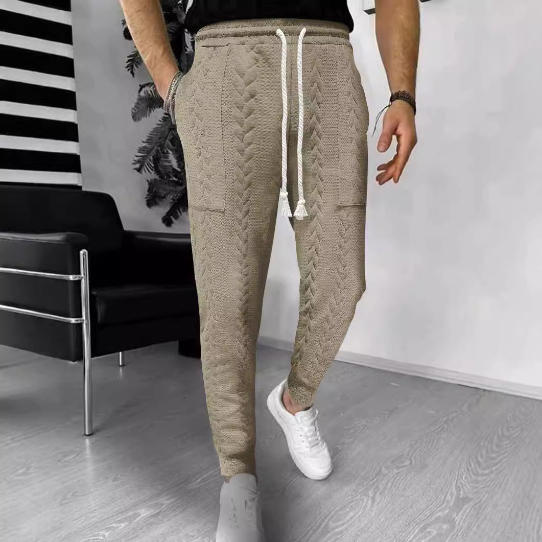 Herrar modiska joggingbyxor med unik strukturdesign Mirla-Eva Jonsson