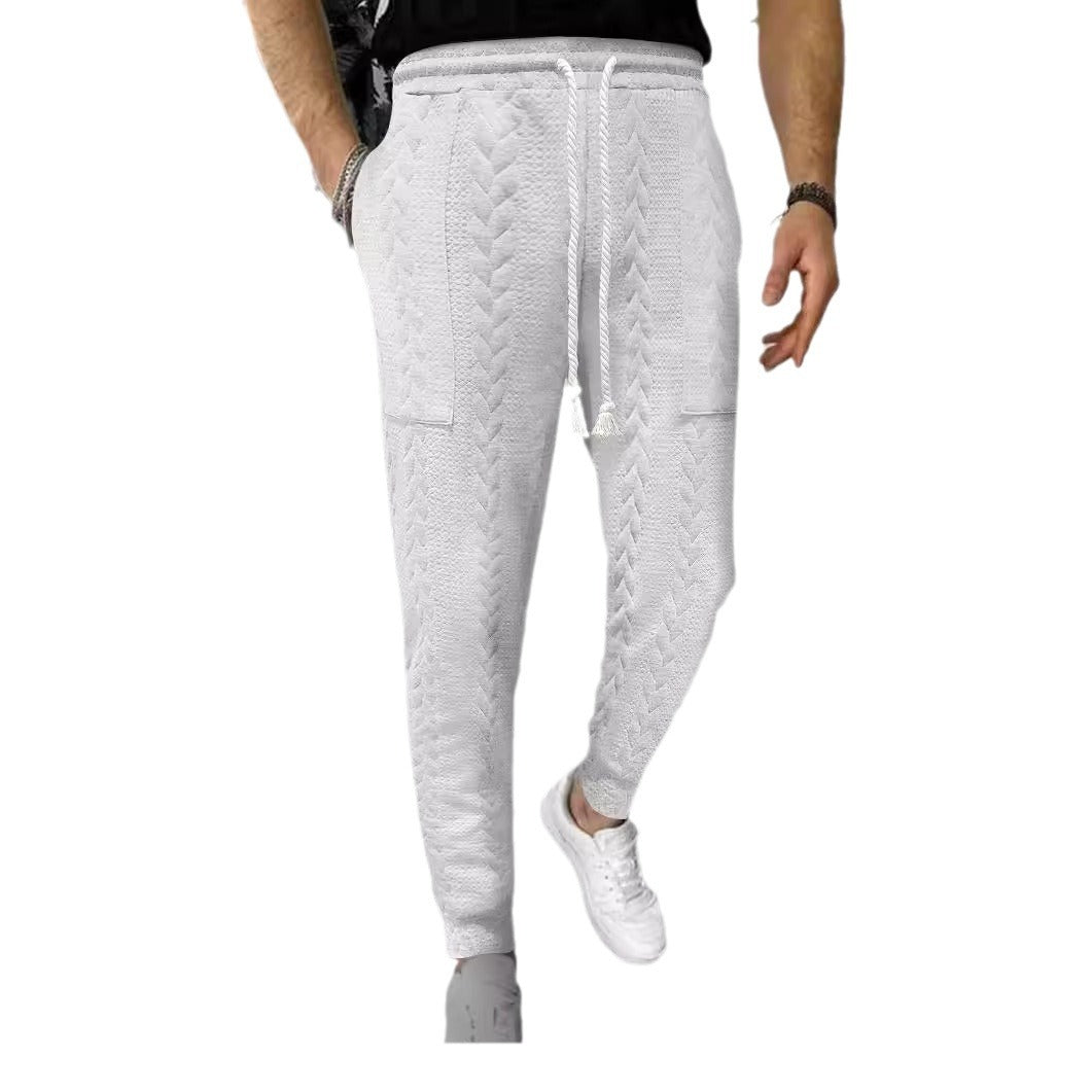 Herrar modiska joggingbyxor med unik strukturdesign Mirla-Eva Jonsson