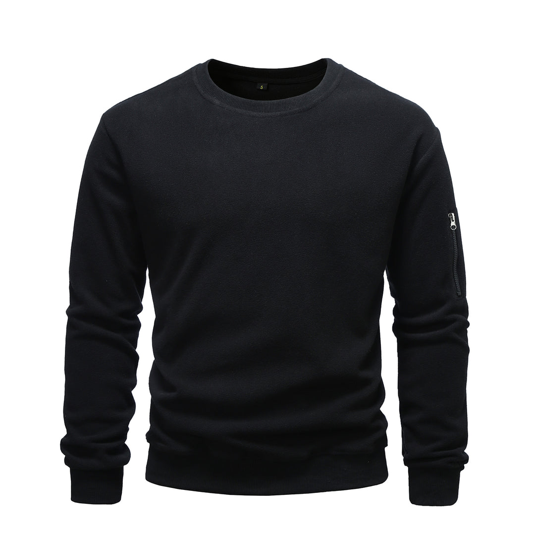 Herrar mysig fleece-tröja med dragkedjeficka Mirla-Eva Jonsson