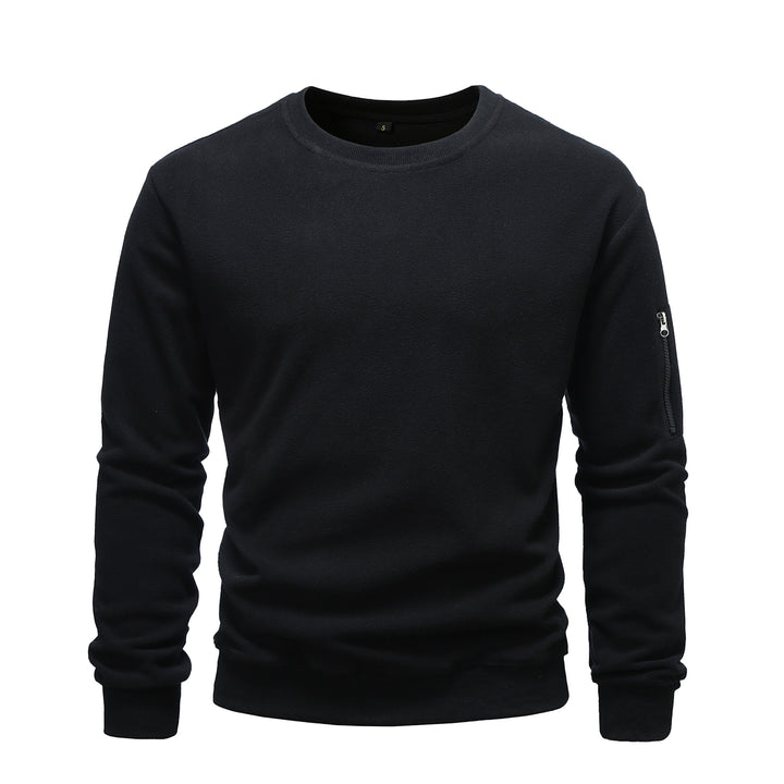 Herrar mysig fleece-tröja med dragkedjeficka Mirla-Eva Jonsson