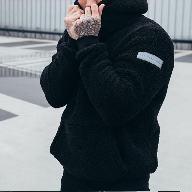 Herrar mysig hoodie med känguruficka Mirla-Eva Jonsson