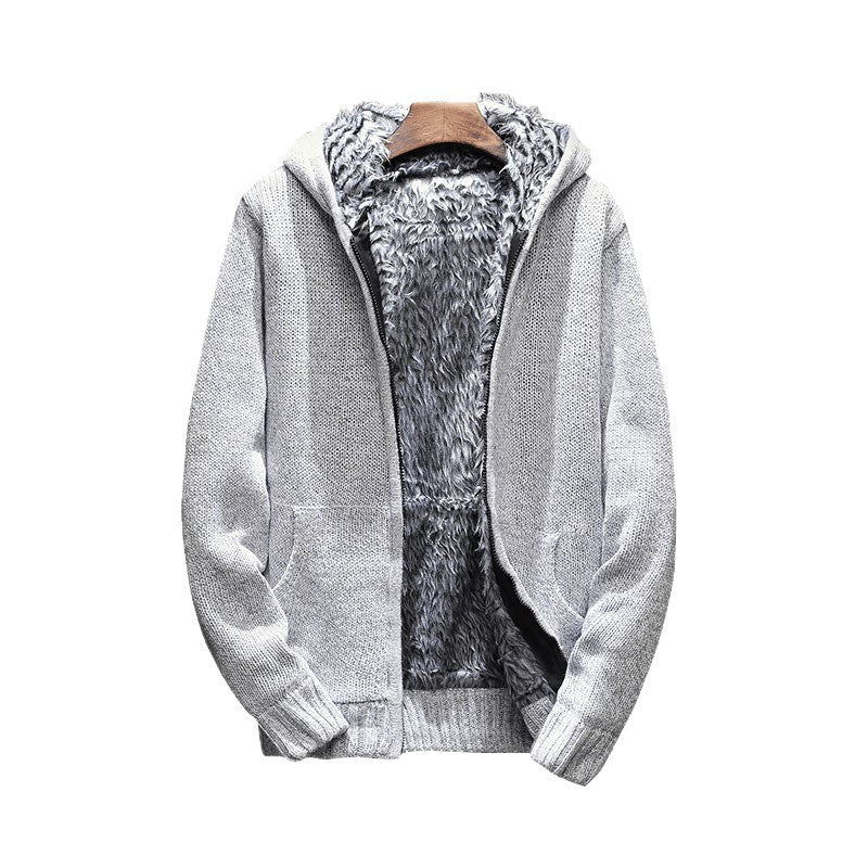 Herrar mysig hoodiejacka med mjukt foder och sidofickor Eva Jonsson-Eva Jonsson