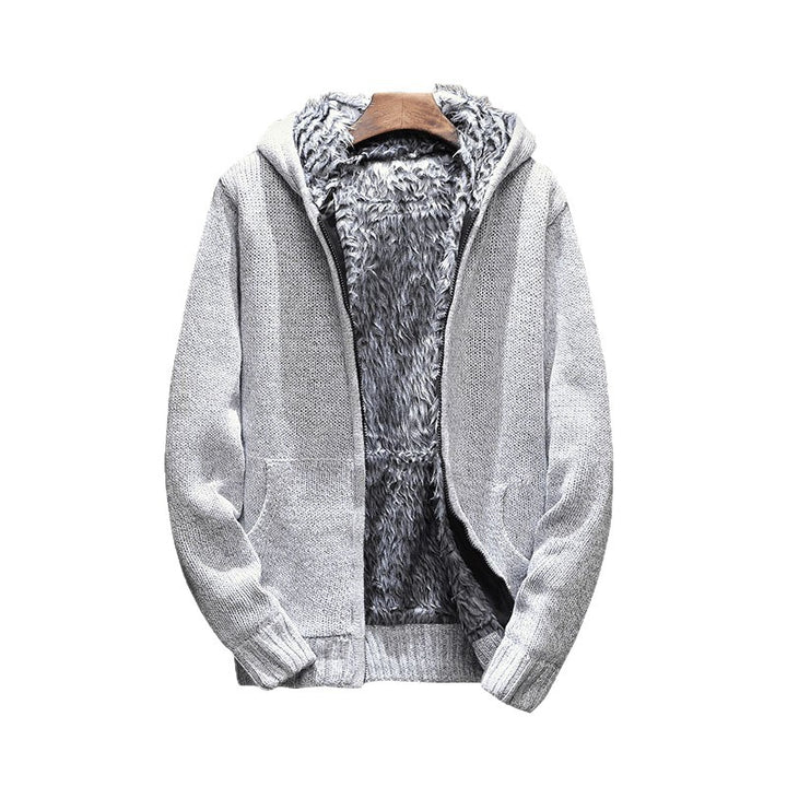 Herrar mysig hoodiejacka med mjukt foder och sidofickor Eva Jonsson-Eva Jonsson
