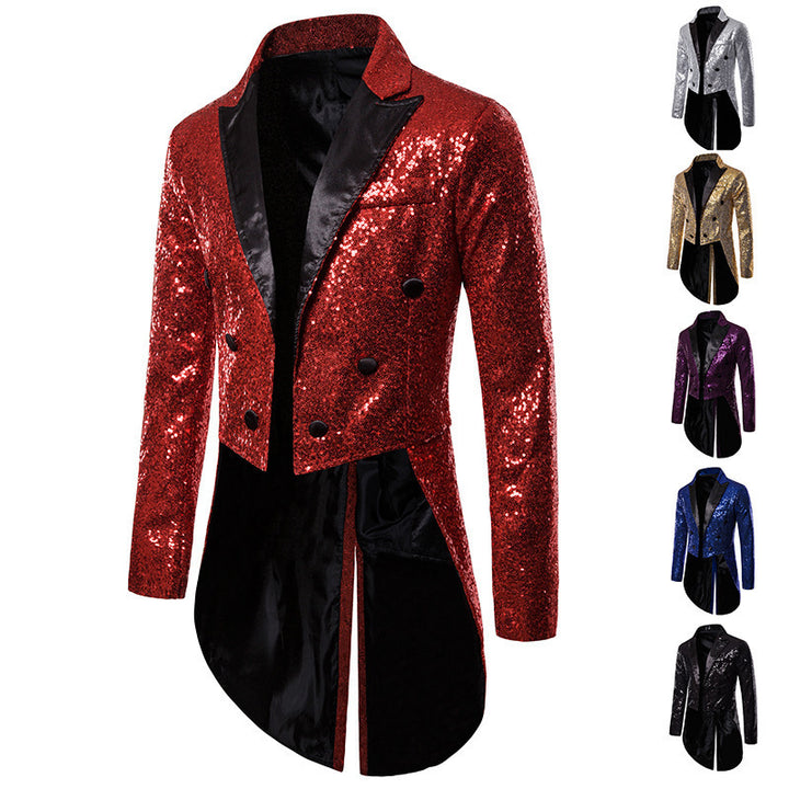 Herrar paljettblazer i elegant snitt med asymmetrisk design Mirla-Eva Jonsson