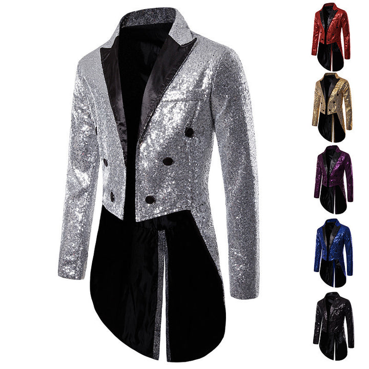 Herrar paljettblazer i elegant snitt med asymmetrisk design Mirla-Eva Jonsson