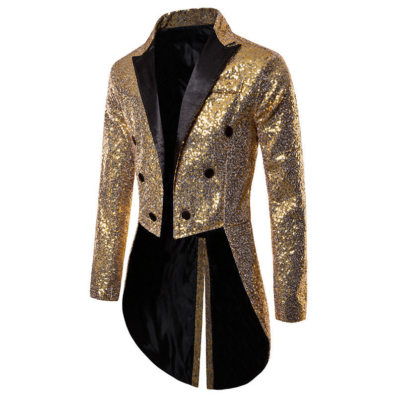 Herrar paljettblazer i elegant snitt med asymmetrisk design Mirla-Eva Jonsson