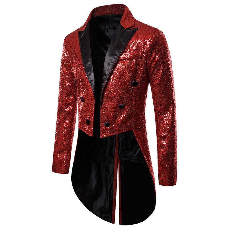 Herrar paljettblazer i elegant snitt med asymmetrisk design Mirla-Eva Jonsson