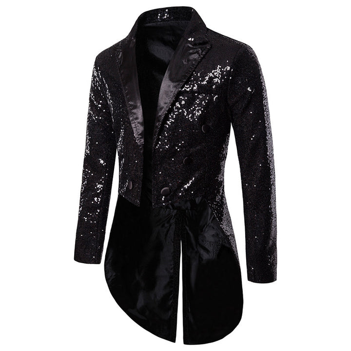 Herrar paljettblazer i elegant snitt med asymmetrisk design Mirla-Eva Jonsson