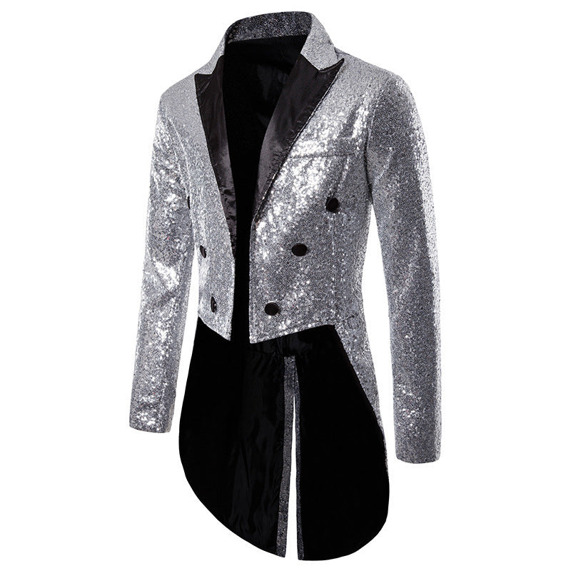 Herrar paljettblazer i elegant snitt med asymmetrisk design Mirla-Eva Jonsson