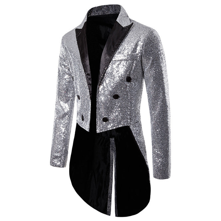 Herrar paljettblazer i elegant snitt med asymmetrisk design Mirla-Eva Jonsson