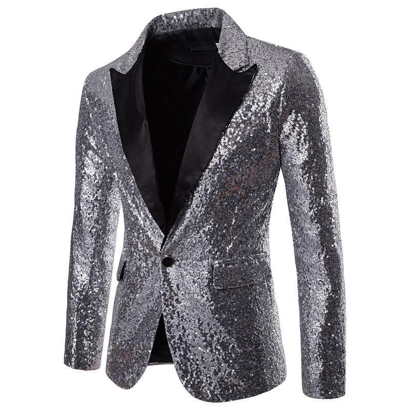 Herrar paljetty blazer med skimrande finish och elegant snitt Mirla-Eva Jonsson