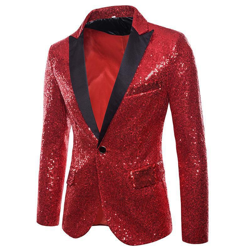 Herrar paljetty blazer med skimrande finish och elegant snitt Mirla-Eva Jonsson