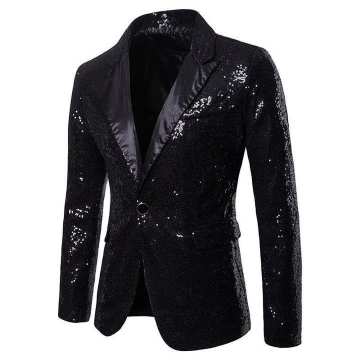 Herrar paljetty blazer med skimrande finish och elegant snitt Mirla-Eva Jonsson
