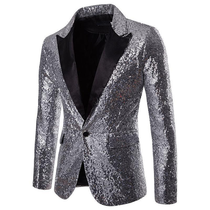 Herrar paljetty blazer med skimrande finish och elegant snitt Mirla-Eva Jonsson