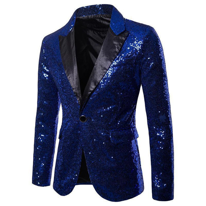 Herrar paljetty blazer med skimrande finish och elegant snitt Mirla-Eva Jonsson