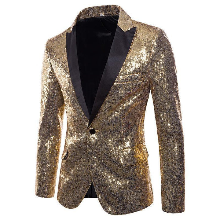 Herrar paljetty blazer med skimrande finish och elegant snitt Mirla-Eva Jonsson