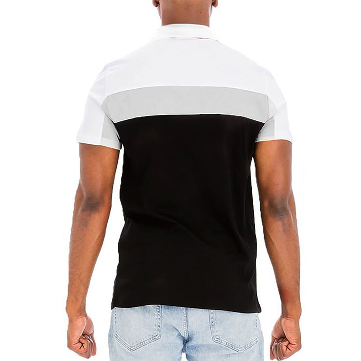 Herrar polo-shirt med moderna färgblockelement. Mirla-Eva Jonsson
