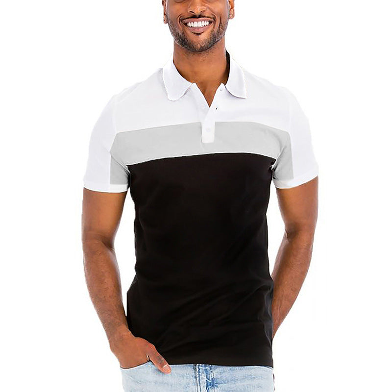 Herrar polo-shirt med moderna färgblockelement. Mirla-Eva Jonsson