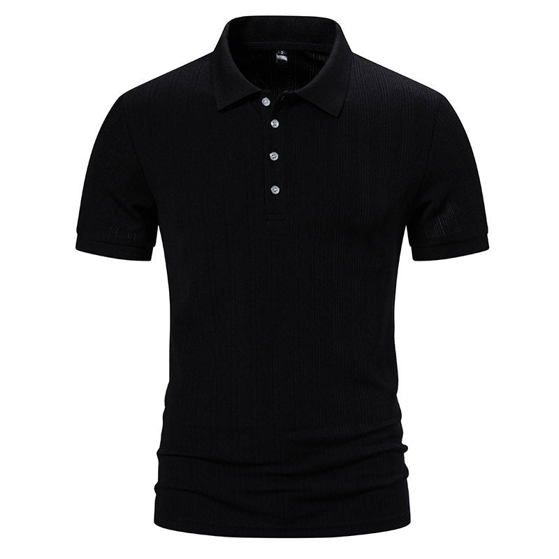 Herrar polo skjorta med strukturerad design Mirla-Eva Jonsson