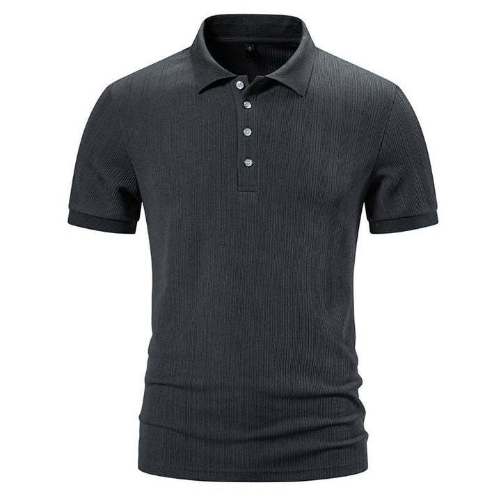 Herrar polo skjorta med strukturerad design Mirla-Eva Jonsson