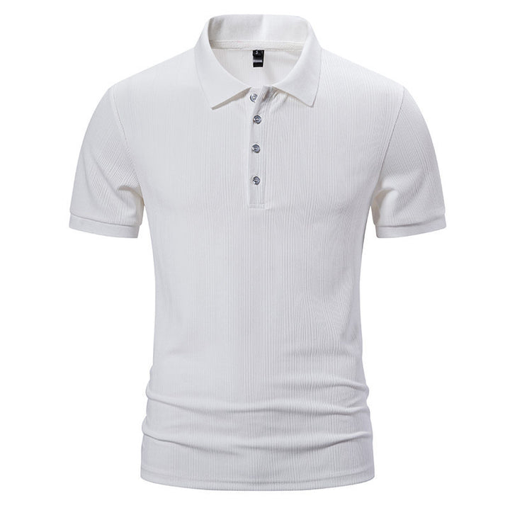 Herrar polo skjorta med strukturerad design Mirla-Eva Jonsson