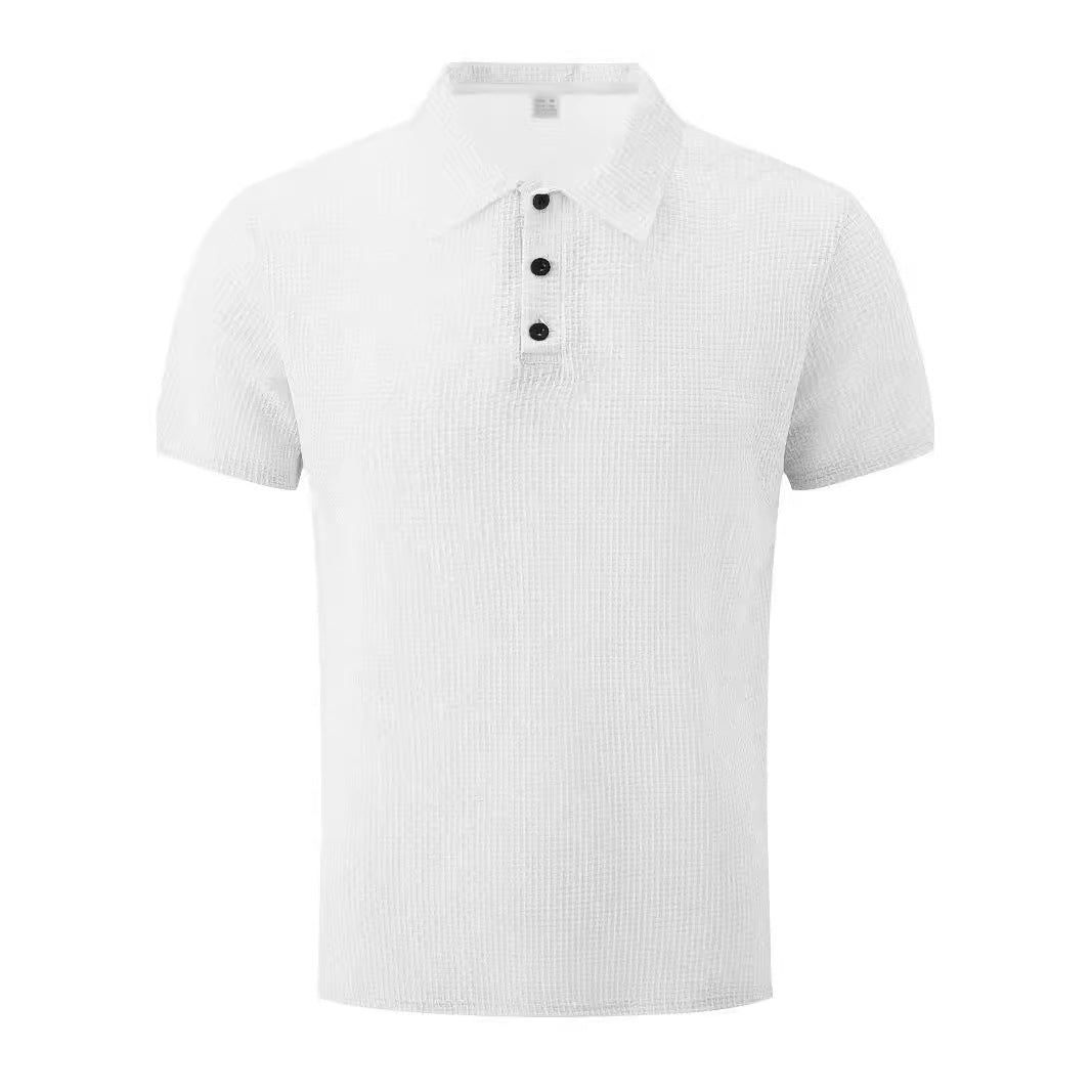Herrar polo skjorta med strukturerad design av Mirla-Eva Jonsson
