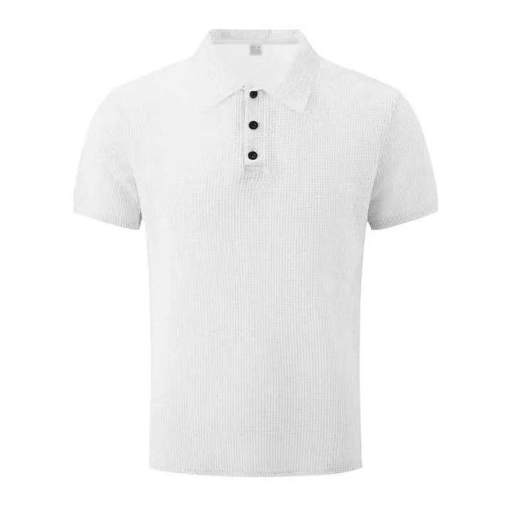 Herrar polo skjorta med strukturerad design av Mirla-Eva Jonsson